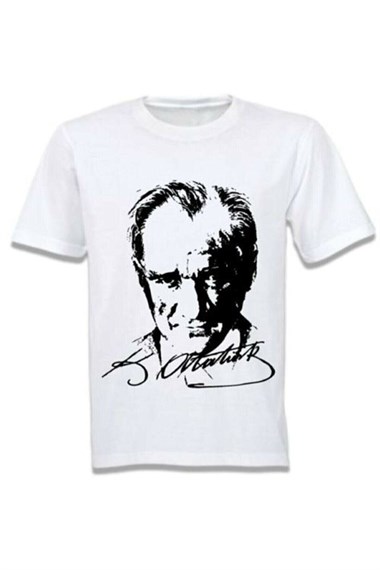 Name Kids 4676 İmzalı Atatürk Baskılı T-Shirt